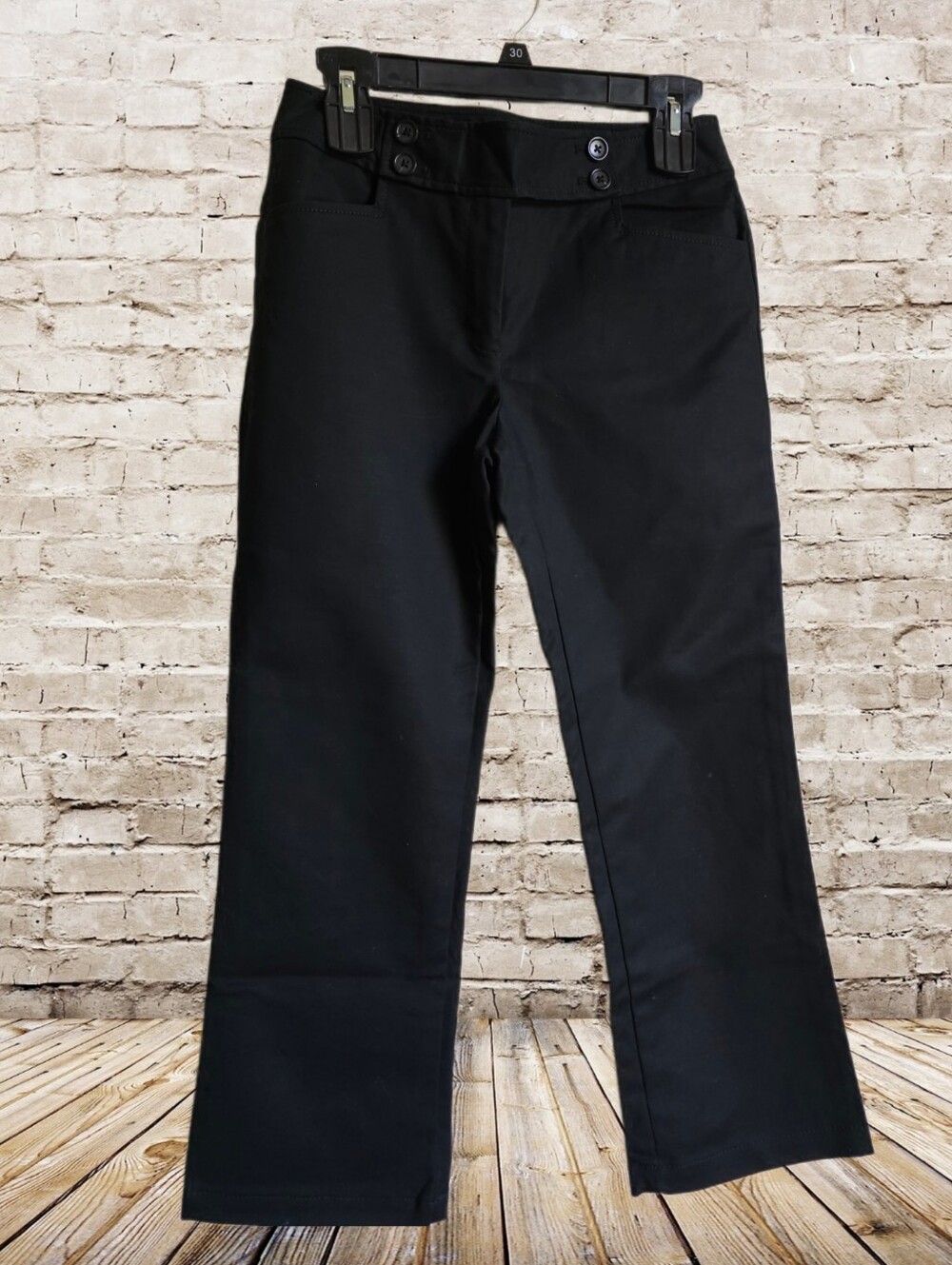 Women's Black Straight-Leg Dress Pants